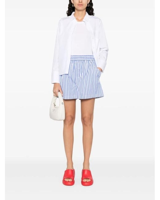 CUANTICO Blue Cotton Shorts