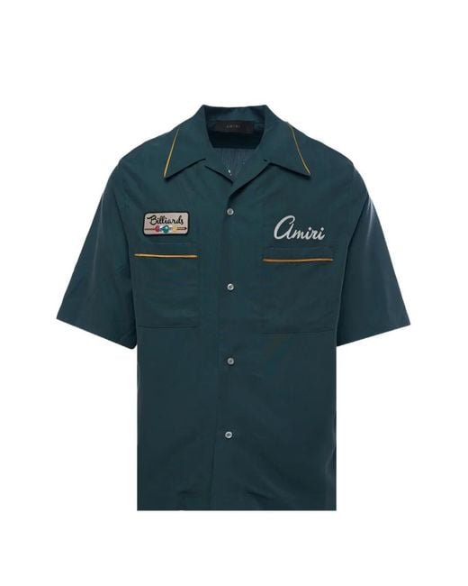 Amiri Blue Billiards Club Camp Shirt for men