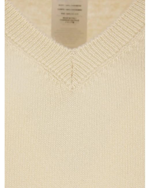 The Row Natural V-Neck Sweater