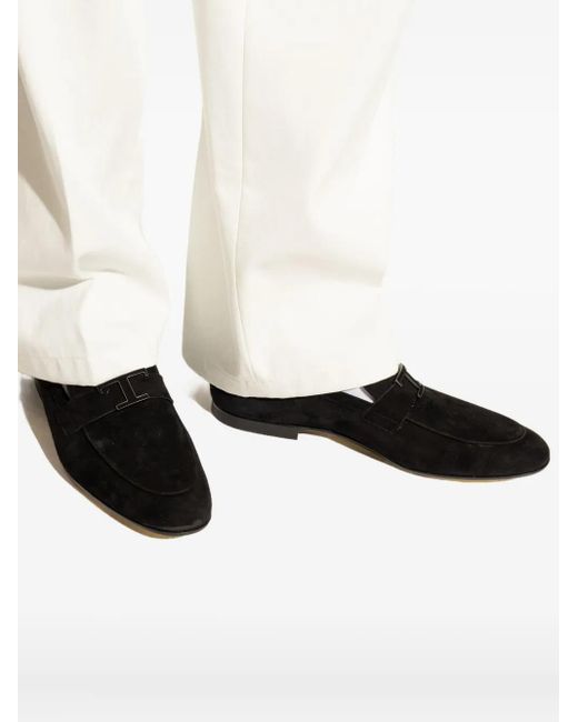 Tod's Black Flat Shoes for men