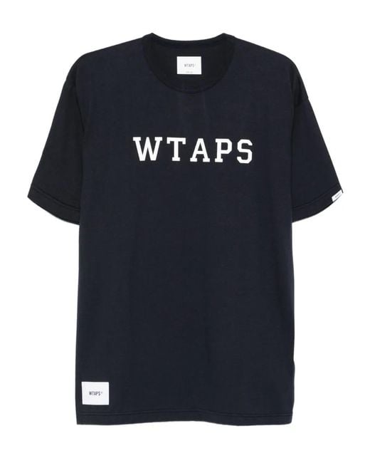 (w)taps Black Academy 01 Logo T-Shirt for men