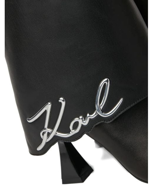 Karl Lagerfeld Black 100Mm Debut Ii Boots