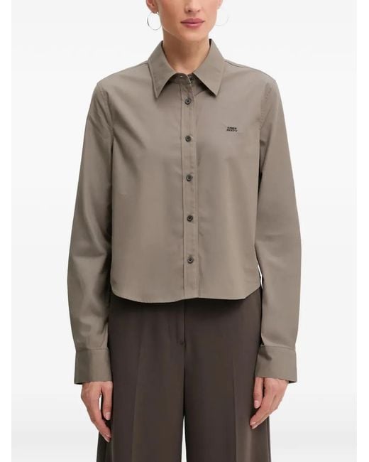 Miss Sixty Gray Button-Fastening Shirt
