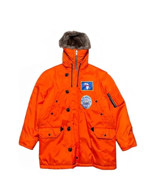 DENIM TEARS Orange Longest Trip Parka for men