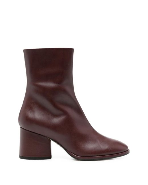 Aeyde Brown Leather Ankle Boots