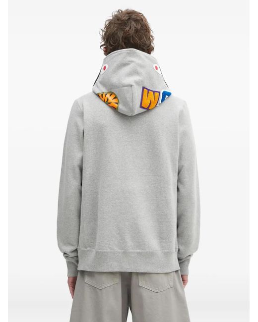 Hoodie À Motif Requin A Bathing Ape pour homme en coloris Gray