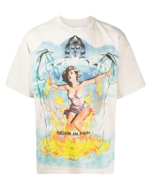 Represent Multicolor Reign In Pain Graphic T-shirt for men