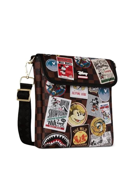 Sprayground Black Mickey Mouse Global Mogul Messenger Bag for men