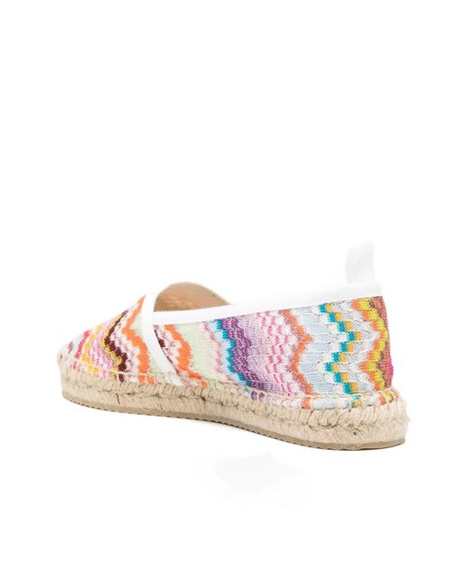 Missoni Pink Chevron-Pattern Espadrilles