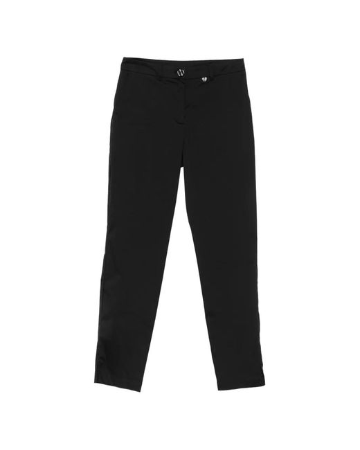My Twin Black Heart-Plaque Slim-Fit Trousers