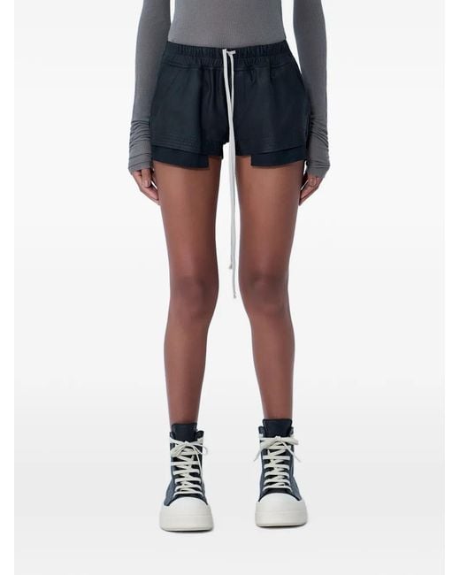 Rick Owens Blue Elasticated Drawstring Shorts