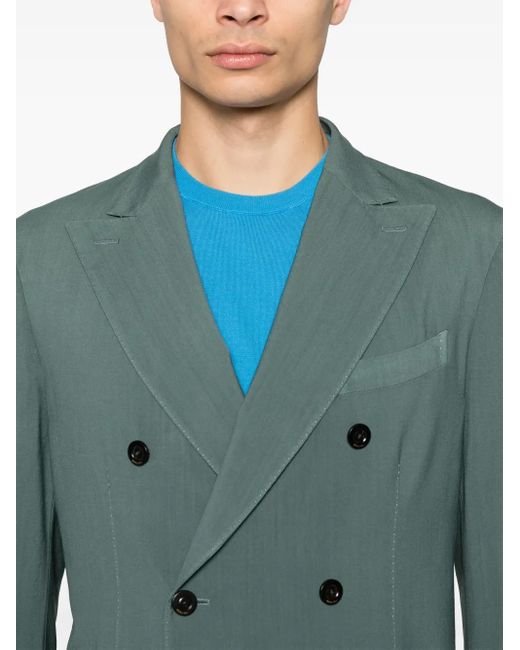 メンズ Boglioli ウールスーツ Green