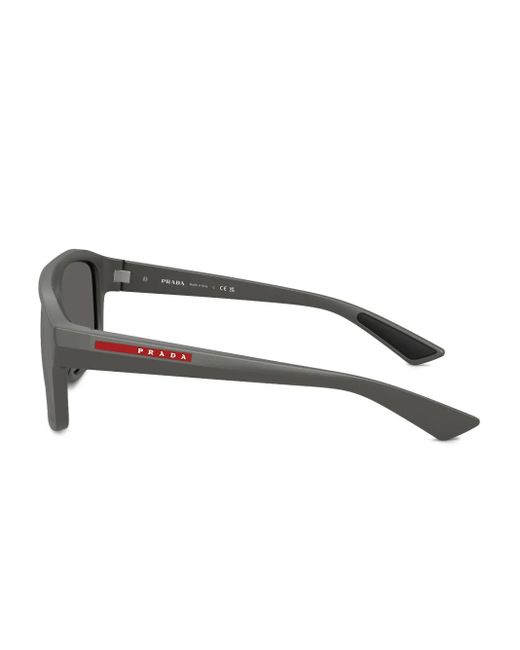 Prada Linea Rossa Gray Square-Frame Sunglasses for men