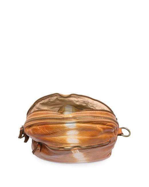 SOMMET Brown Arlo Tie-Dye Leather Crossbody Bag