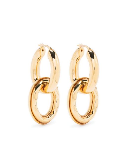 Jil Sander Metallic Handcrafted Brass Earrings
