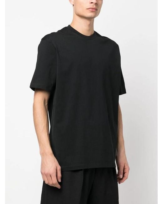 Y-3 Black Logo-Print Short-Sleeved T-Shirt