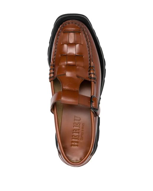 Hereu Brown Soller Sport Square-Toe Loafers