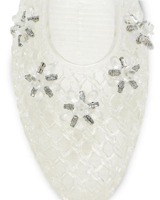 HEAVENLY JELLY White Ivy Ballet Flats