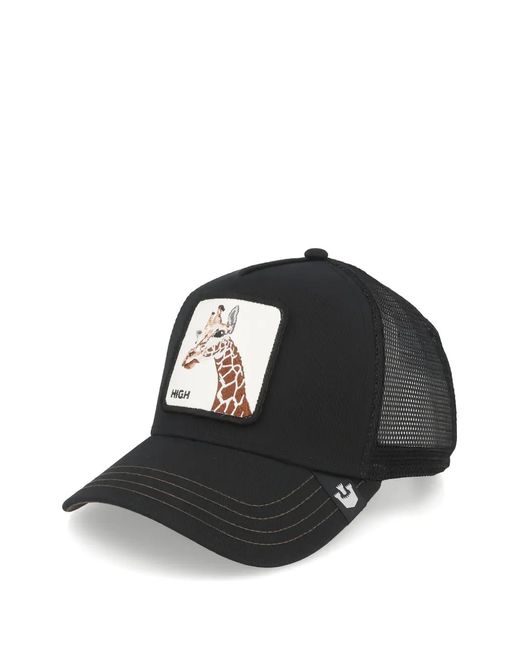 Goorin Bros Black Giraffe-Patch Mesh-Panel Cap for men