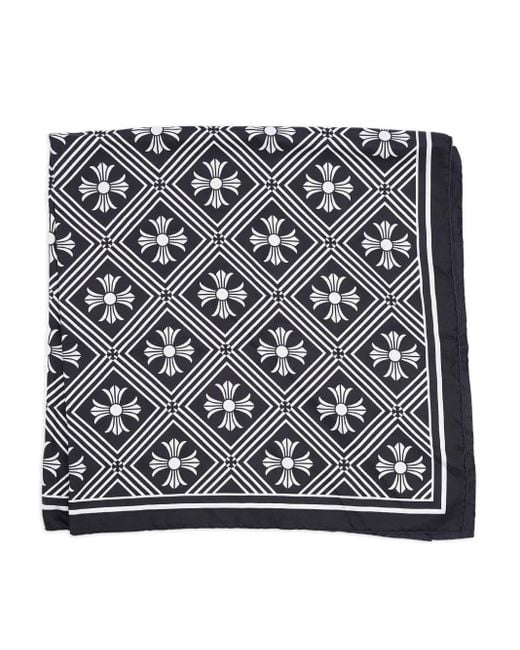 Chrome Hearts Black Foulard En Soie À Motif for men