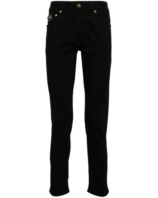 Versace Mid Waist Slim-fit Jeans in het Black voor heren