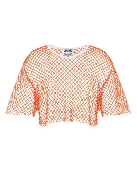 Moschino Pink T-Shirt En Résille