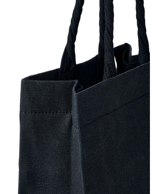 Issey Miyake Black Logo-Print Twin-Handles Tote Bag