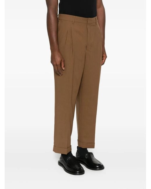 AMI Natural Pleated Pants for men
