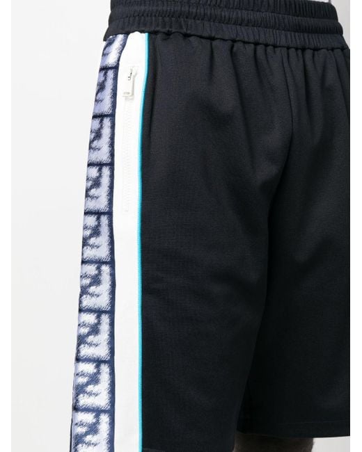 Pantalones cortos de deporte con motivo FF Fendi de hombre de color Blue