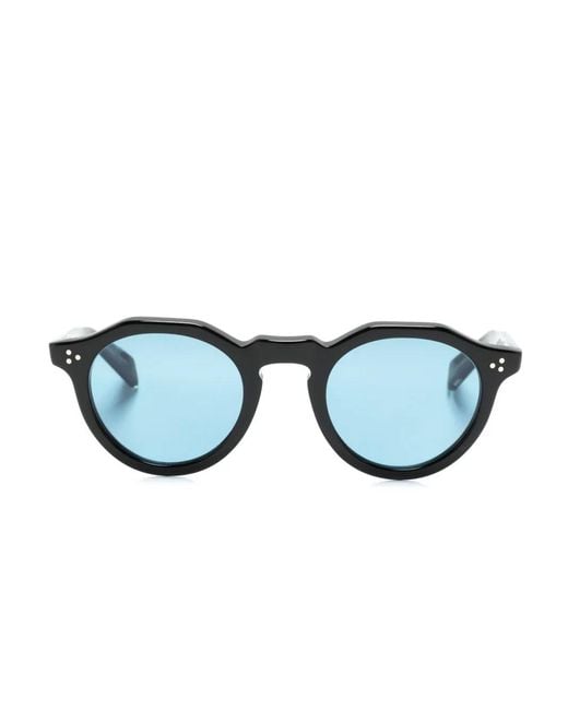 Eyevan 7285 Blue Pre-Owned Mason Round-Frame Sunglasses