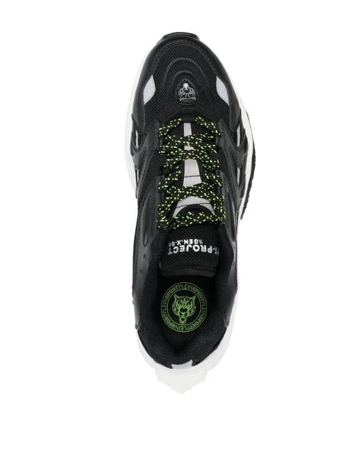 Philipp Plein Black Runner Low-Top Sneakers