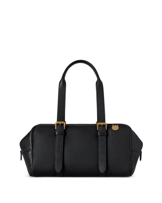 Mulberry Black Boston Buckled-Strap Shoulder Bag