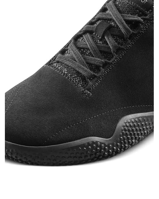 Vivobarefoot Black Motus Studio Suede Lace-Up Sneakers for men