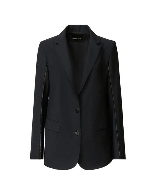 Fabiana Filippi Black Notch-Lapels Blazer