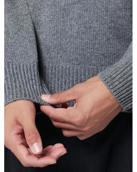 Soft Goat Gray Crew-Neck Jumper for men