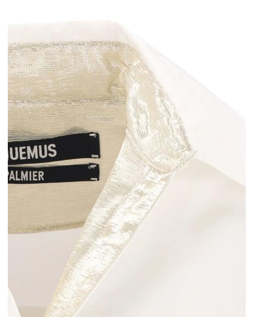Jacquemus White Logo-Embroidered Cotton Shirt