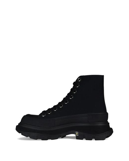 McQueen Black Tread Slick Sneakers