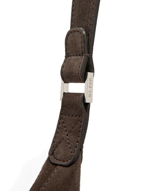 By Far Brown Large Amber Structured Silhouette Shoulder Bag
