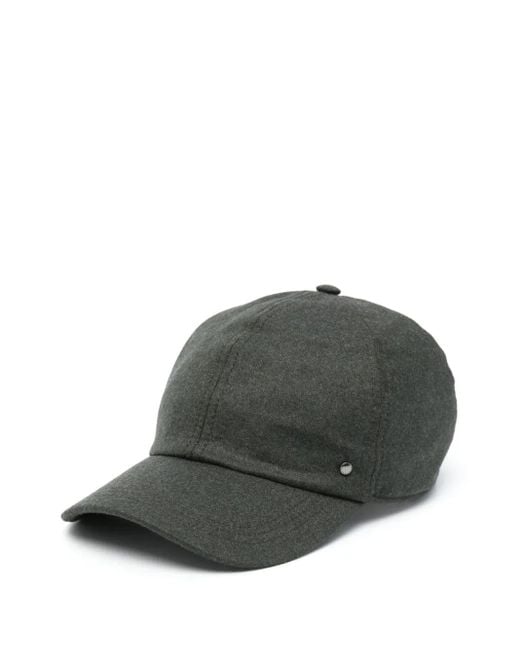 Canali Gray Wool Baseball Cap for men