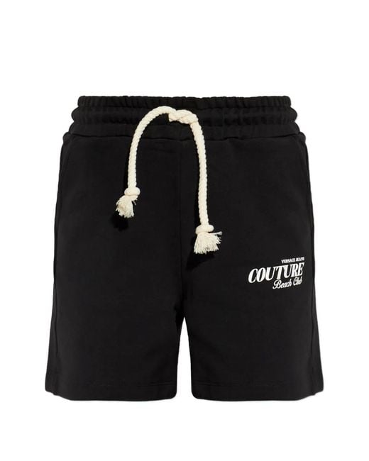 Versace Jeans Couture Black Drawstring Shorts