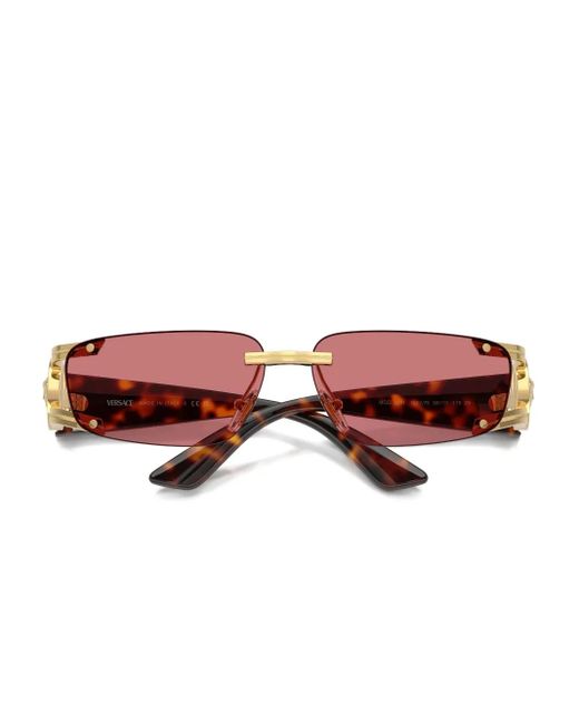 Versace Medusa-Embellished Rimless Sunglasses in Pink for Men | Lyst