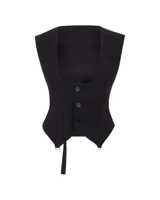 Chaleco Con Botones Ssheena de color Black