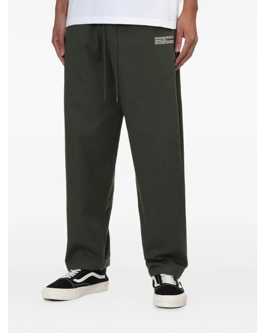 Neighborhood Green Drawstring Pocket Trousers for men