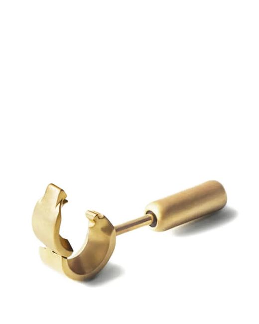 Shihara Brown Matte Node Ohrstecker Mit Kreisform