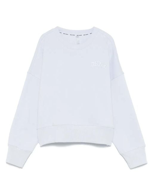 DKNY White Embroidered Sweatshirt