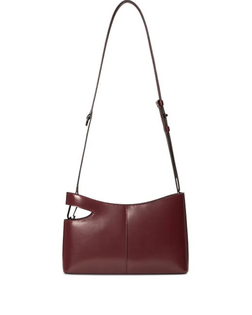Louis-Gabriel Nouchi Red Brief Cut-Out Leather Shoulder Bag