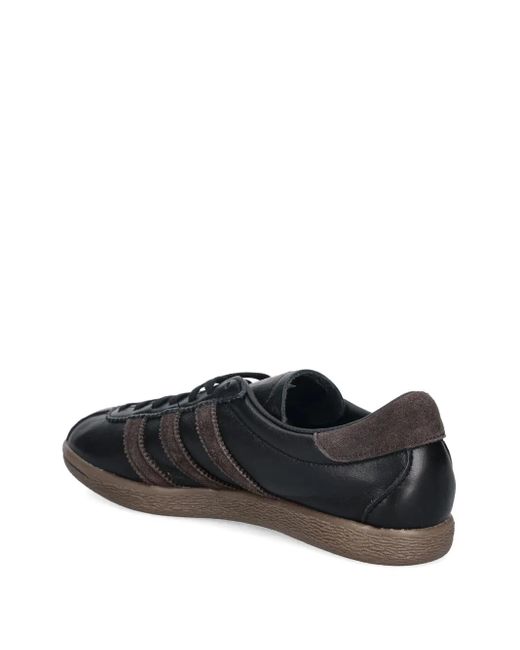 Adidas Black Tobacco Three-Stripe Lace-Up Sneakers