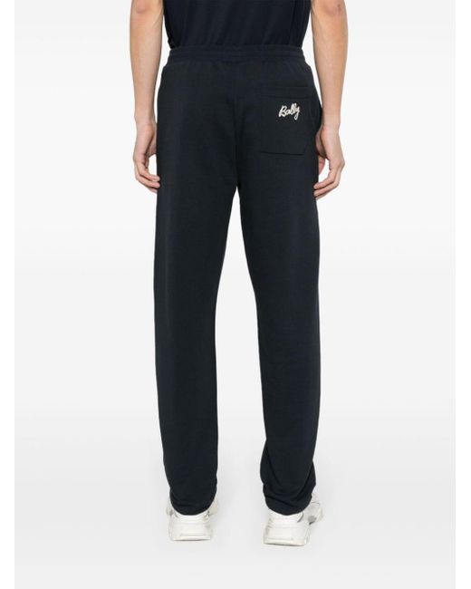 Bally Black Embroidered-logo Cotton Track Pants for men