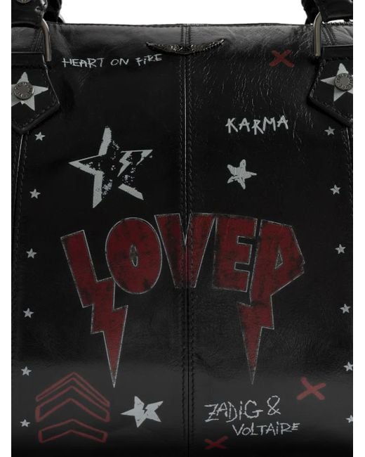Bolso shopper Sunny Mood Punk Zadig & Voltaire de color Black