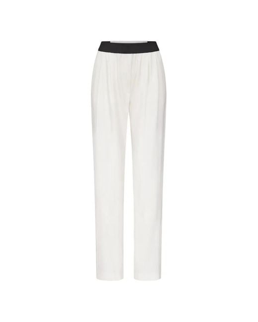 Loulou de Saison White Dan Elasticated-Waist Trousers
